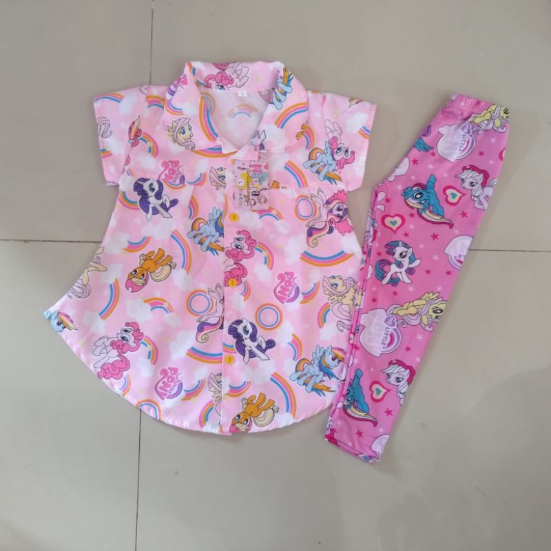 (COD) SET TUNIK KUDAPONY USIA 1-5 TH (PILIH WARNA)