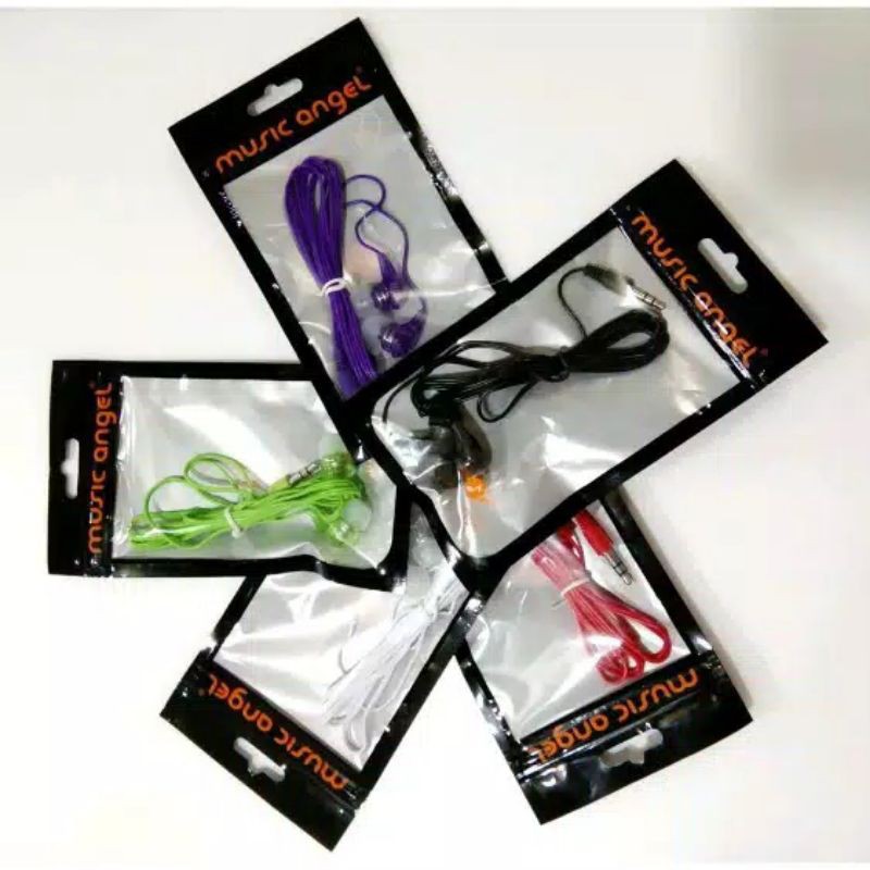 Headset Earphone Musik Angel / Handsfree MP3 Music Super Bass Mega Bass