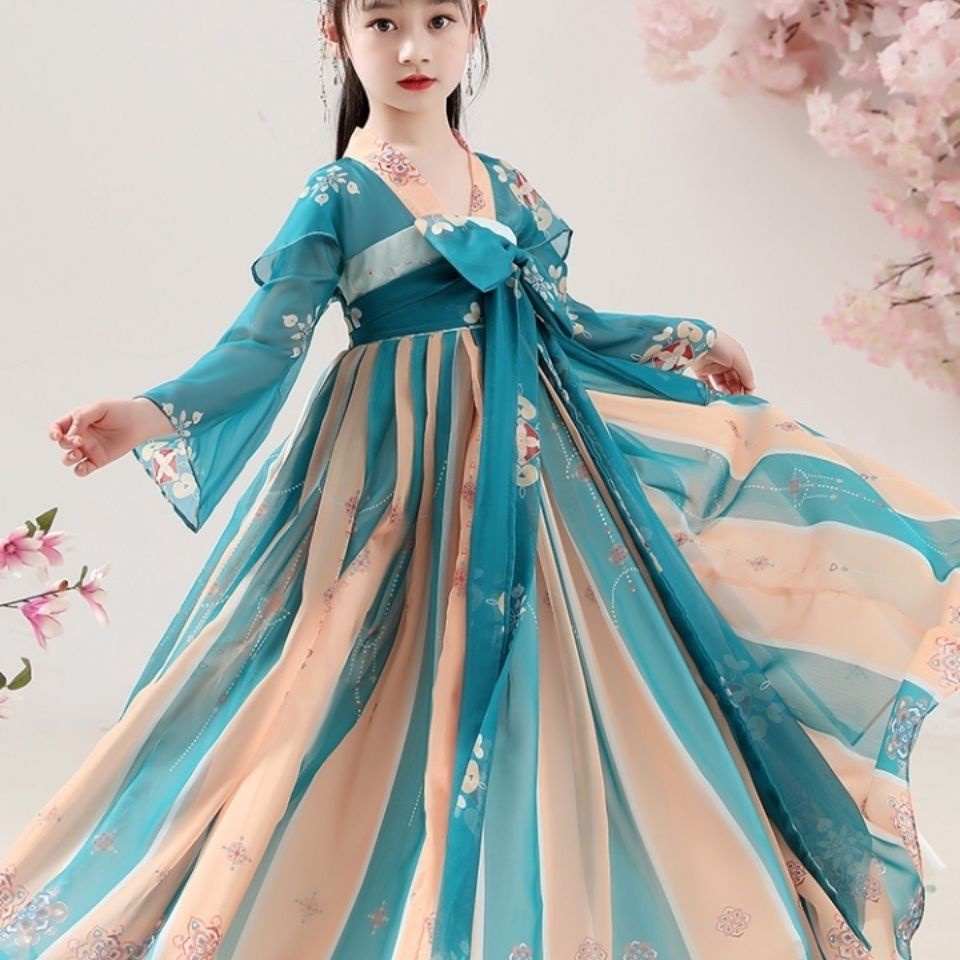 Han girls' ancient clothes super fairy Ru skirt summer dress children's Chinese style elegant ancien