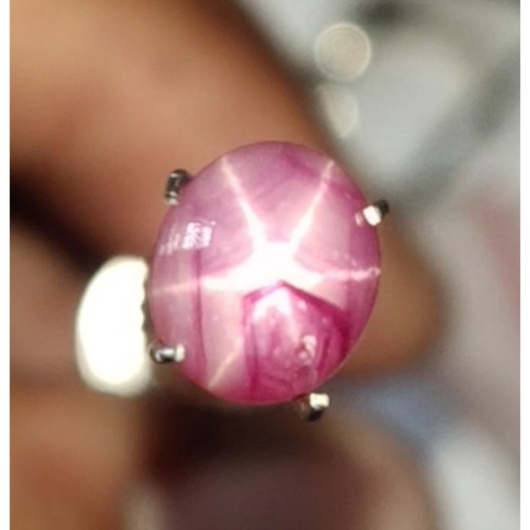 batu permata rubi star natural