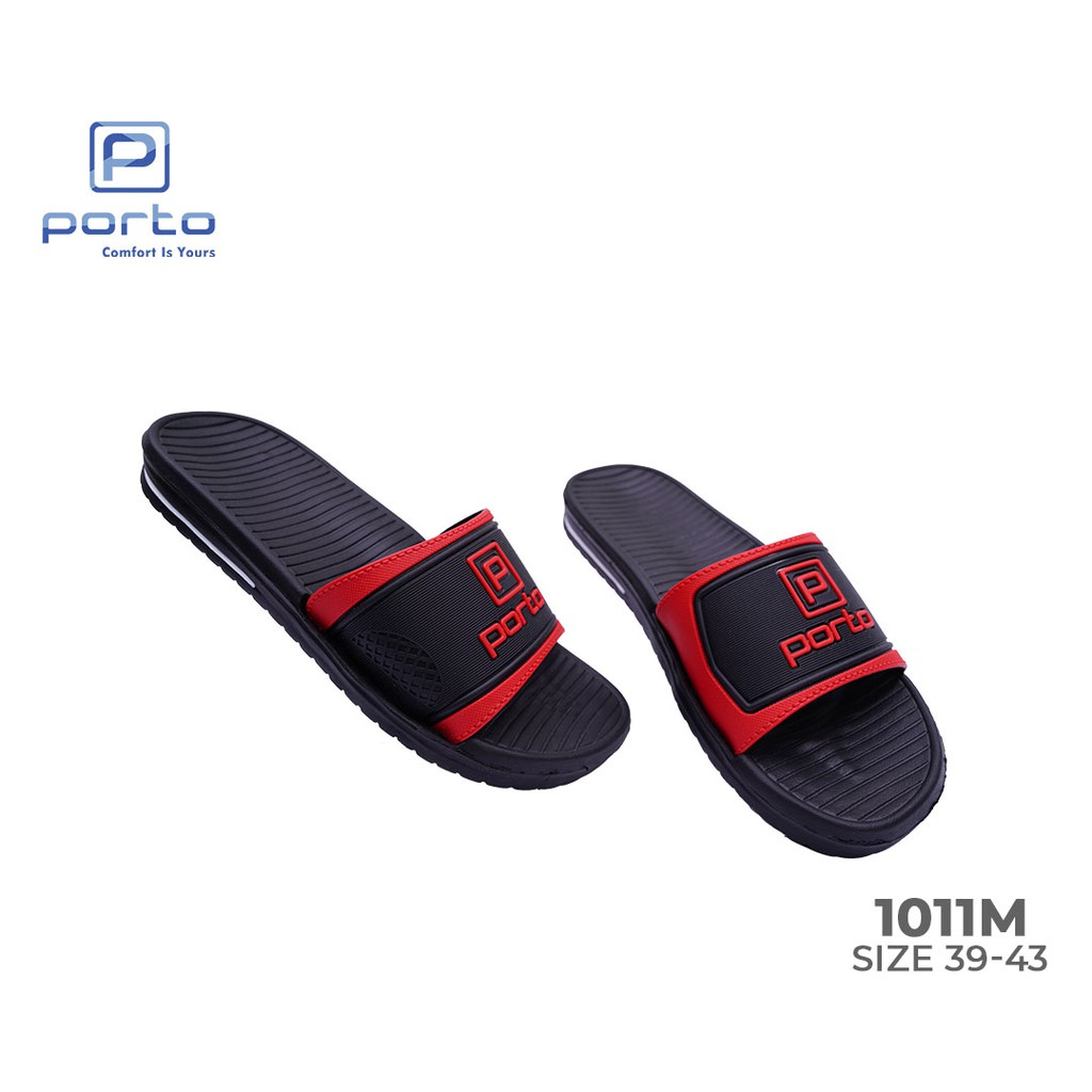 Porto - Sandal Pria Karet House Slipper Kuat Nyaman Porto Man Original 1011M (Super Sale!)-8
