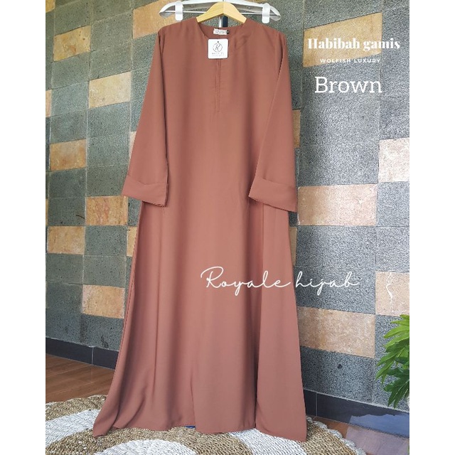 Royale - Habibah abaya polos wolfish premium