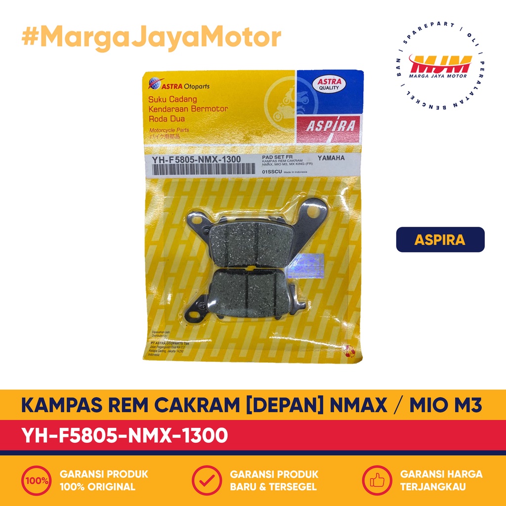 Kampas Rem Cakram Discpad Depan Mio M3 125 NMax MX King Aspira