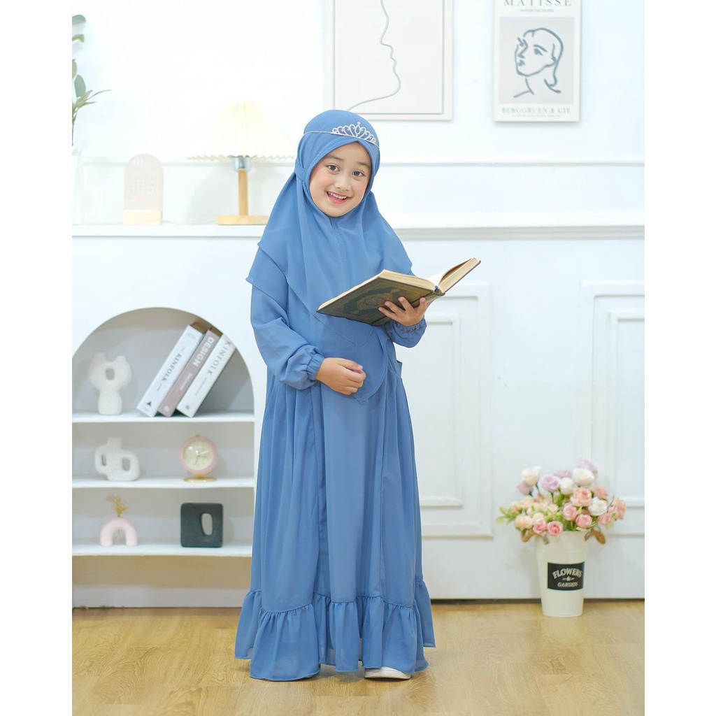 Grosir GAMIS ANAK PEREMPUAN GAMIS SYARI MAXI PLAN ORIGINAL MATATIN KANCING Elegan