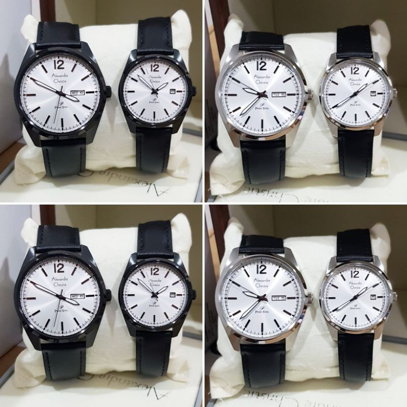 NEW COLLECTION  Jam Alexandre Christie AC1012 Couple Strap Kulit | AC 1012 LD | | AC 1012 MD
