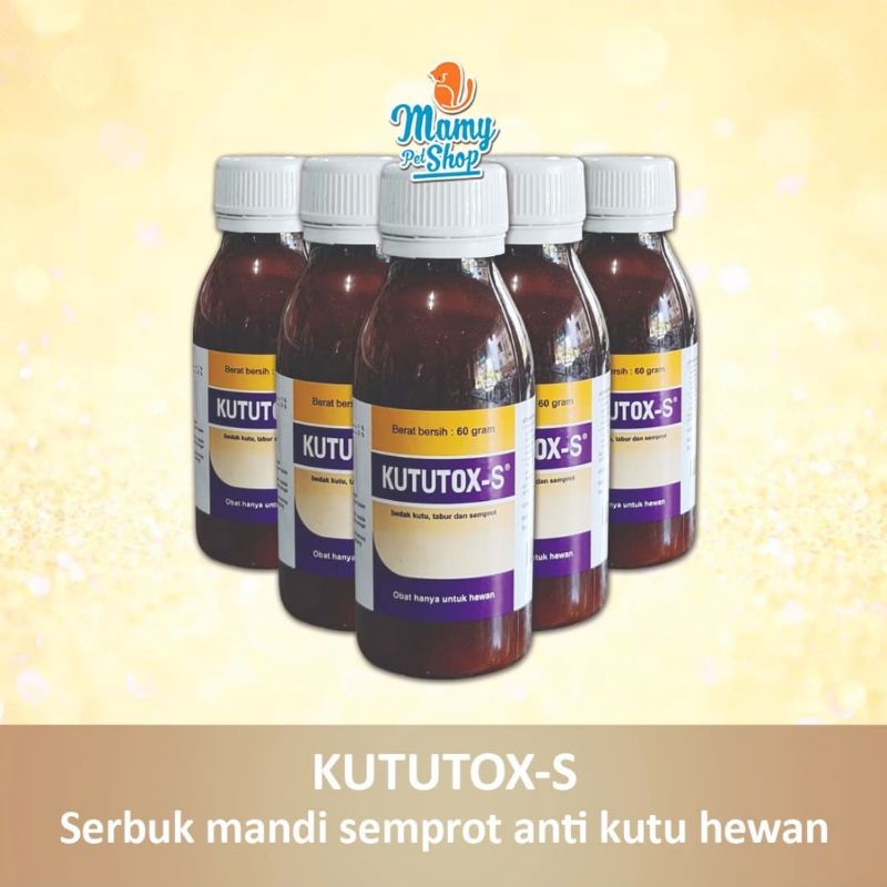 KUTUTOX 100 GR SERBUK MANDI SEMPROT ANTI KUTU HEWAN