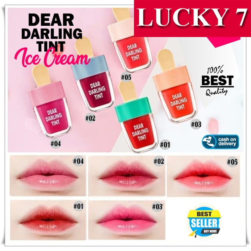 Liptin Dear Darling Tint - Dear Darling Water Gel Tint Ice Cream LIPTINT MATTE LIP TINT (1 Pcs)