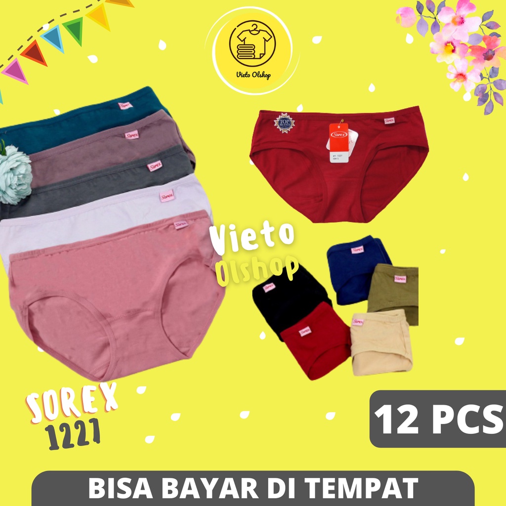 Celana Dalam Wanita Sorex 1227 Isi 12 Pcs Lusinan Pakaian Dalem Sorek Dewasa Underwear Daleman Cewek