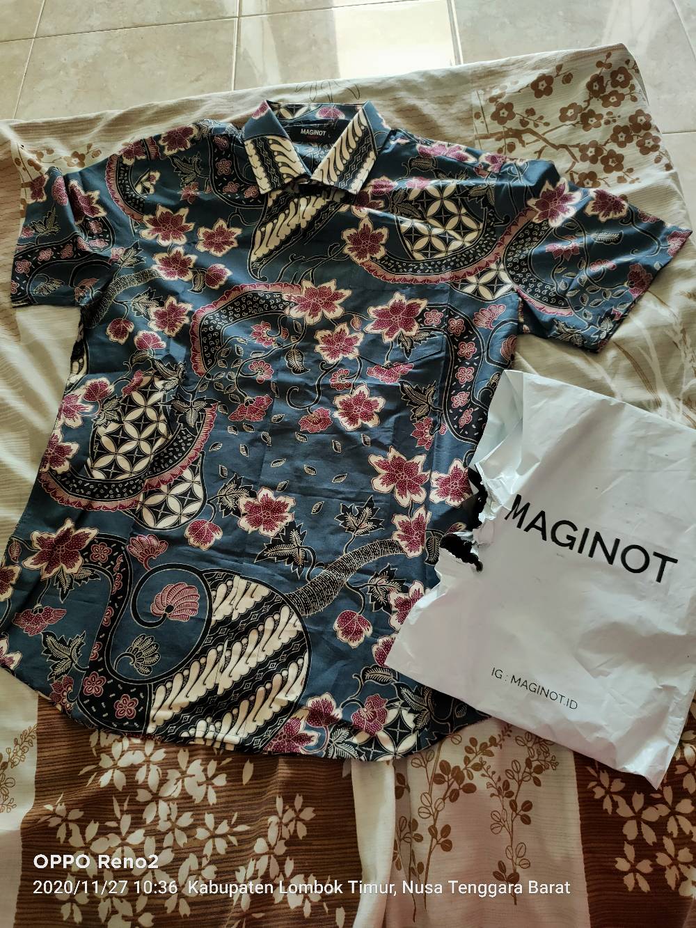Maginot Kemeja Batik Pria Sadewa-ls Lengan Panjang