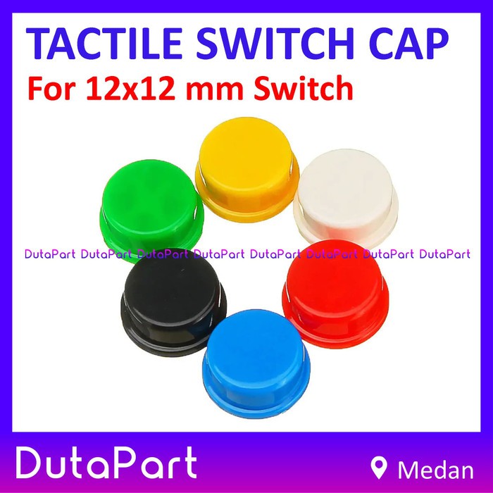 KEY CAP Tactile Switch Push Button 12x12x7.3 mm 12x12 PILIH WARNA