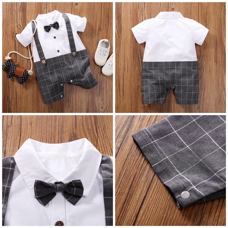 BABY JUMPER ROMPER BAYI JAS FORMAL KOREA STYLE ULANG TAHUN BIRTHDAY PARTY WEDDING SUIT SETELAN BAYI COWOK LUCU