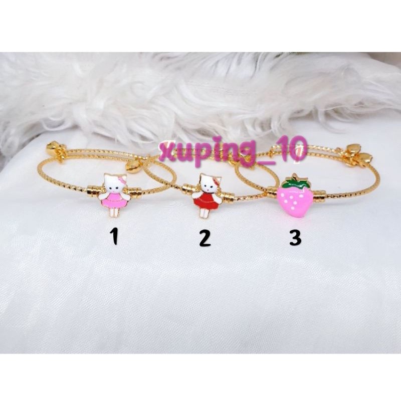 Gelang bangle anak bell fleksibel