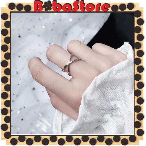 ⭐Bobastore⭐ A034 CINCIN SILANG FASHION KOREA PERHIASAN WANITA BERONGGA TIGA DIMENSI STAINLESS STEEL