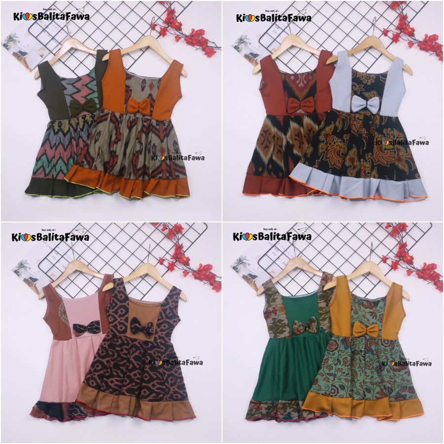 (BATIK) Dress Aurora uk Bayi - 4 Tahun / Baju Anak Perempuan Murah Dres Yukensi Adem Pakaian Pesta