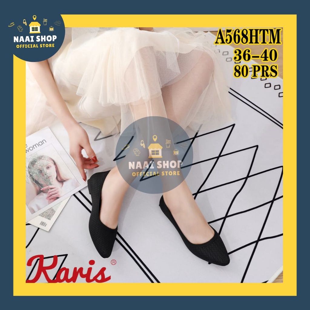 Sepatu Flat Karet Wanita Motif Salur Soft Color Size 36-40 Flat Shoes Jelly Import Premium Outfit Fashion Casual Slip On Cewek Korea Style Murah Selop Kerja Kuliah Sekolah Kekinian Slop Kasual Terbaru Pantofel Hak Rendah Terlaris Karis 568 Naai Shop