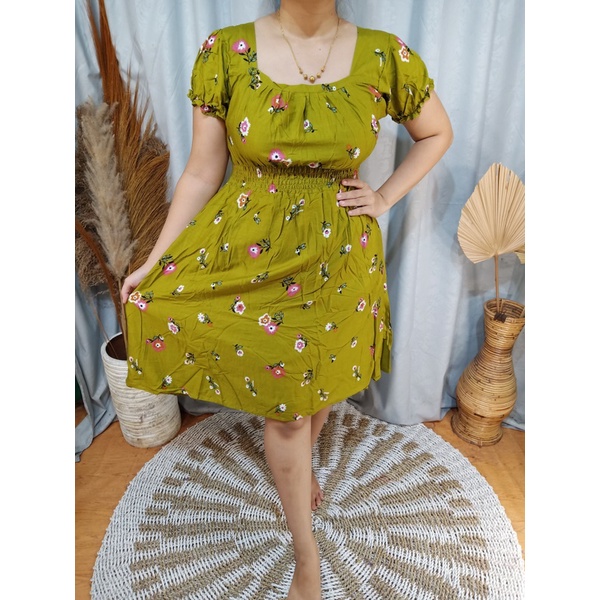 DRESS NAURA / MIDI DRESS BALI MOTIF &amp; POLOS