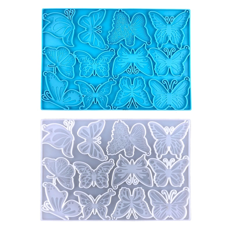 Siy Cetakan Resin Bentuk Kupu-Kupu DIY Untuk Gantungan Kunci Wanita