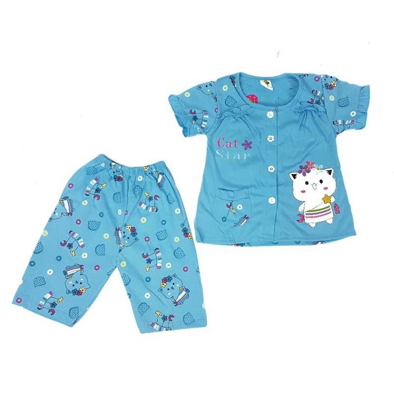 BAJU TIDUR PIYAMA ANAK PEREMPUAN 1-9 TAHUN RANDOM MOTIF BAJU TIDUR KAOS