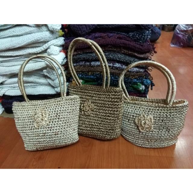 Tas jinjing rajut benang nilon kecil