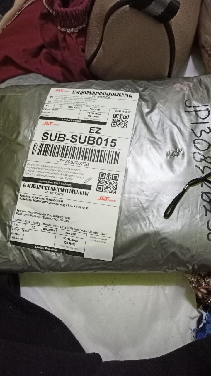 Maura Couple - Sania Ruffle Batik Couple Ori Ndoro Jawi -  Batik Modern Pekalongan