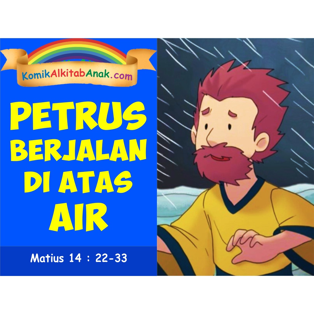 Komik Tuhan Yesus Berjalan di Atas Air