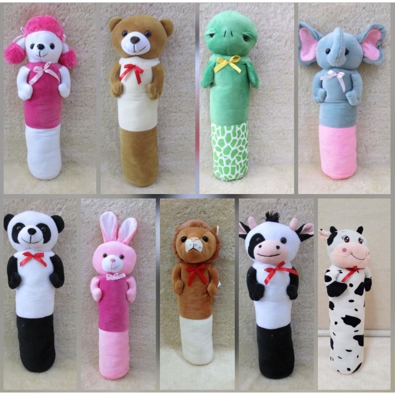 Boneka Guling Anak Berbentuk Hewan Jerapah Anjing Beruang Singa Ayam Lucu
