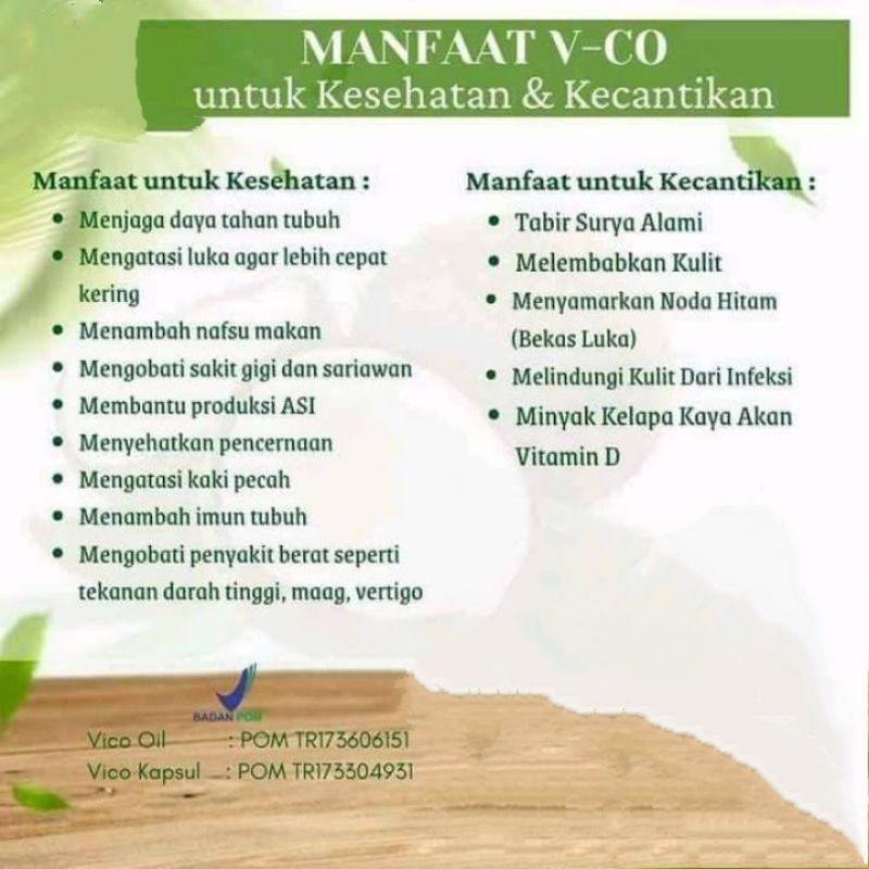 VCO OIL MINYAK TUBUH / VIRGIN COCONUT OIL / VCO CAPSULE