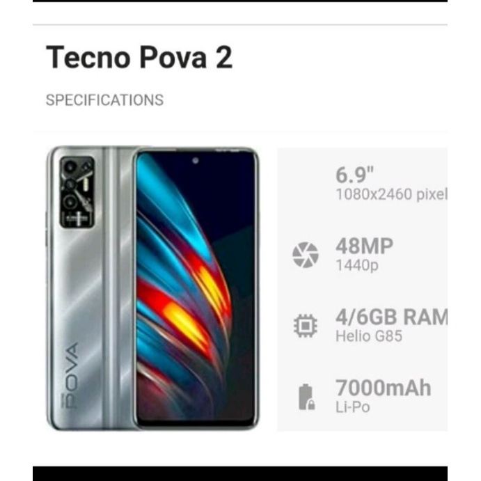 hp baru tecno pova 2
