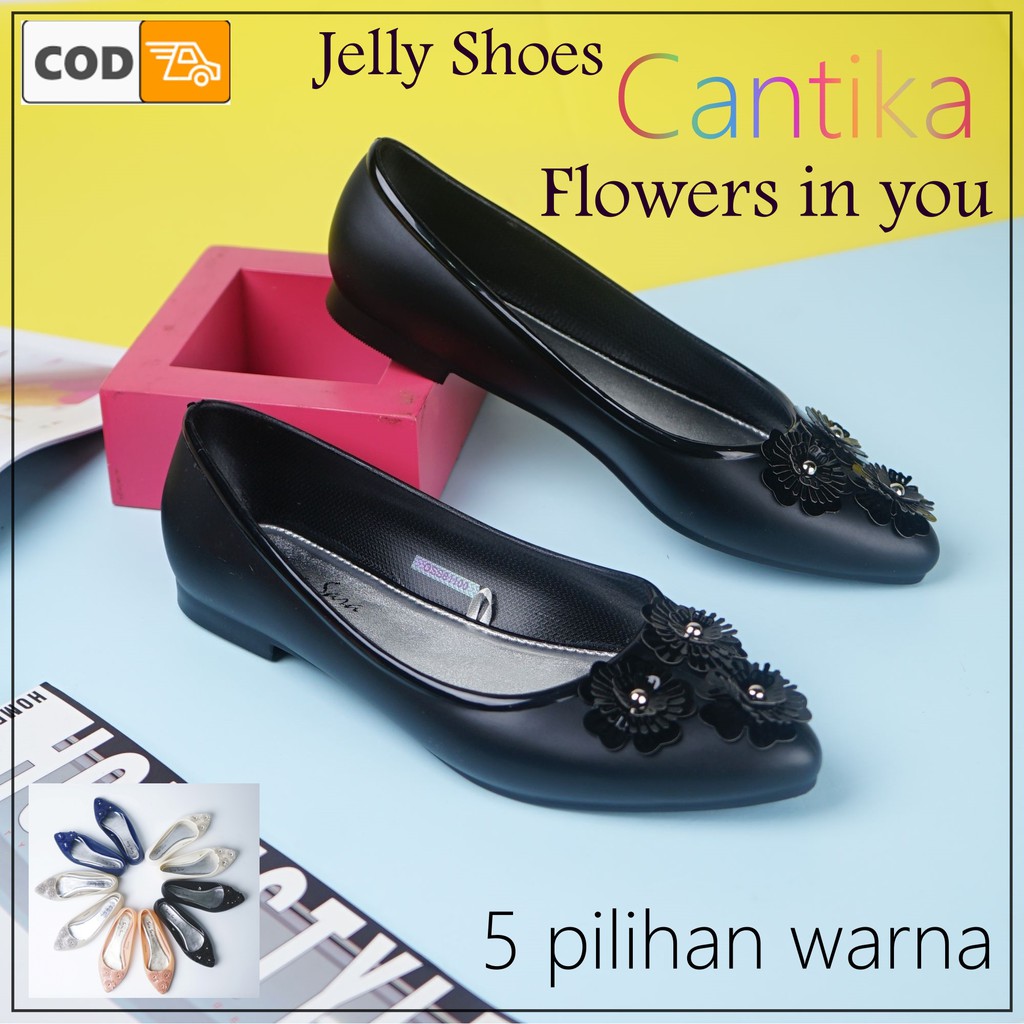 CANTIKA jelly shoes by Sara Sara sepatu jelly wanita flat shoes  terbaru