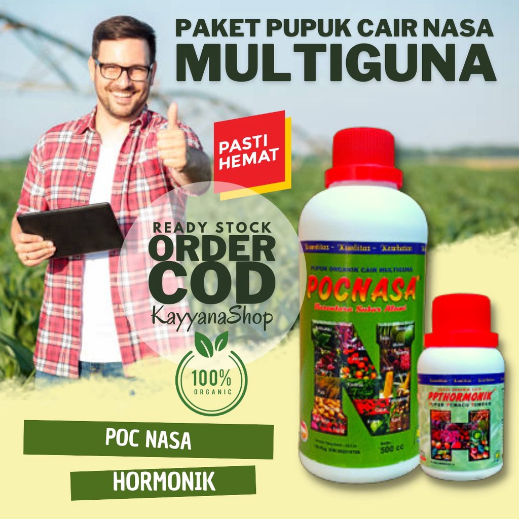 Hai Mampir Shop Paket Pupuk Nasa Poc Nasa 500 Cc Hormonik 100 Cc / Pupuk Padi Sawah / Pupuk Padi