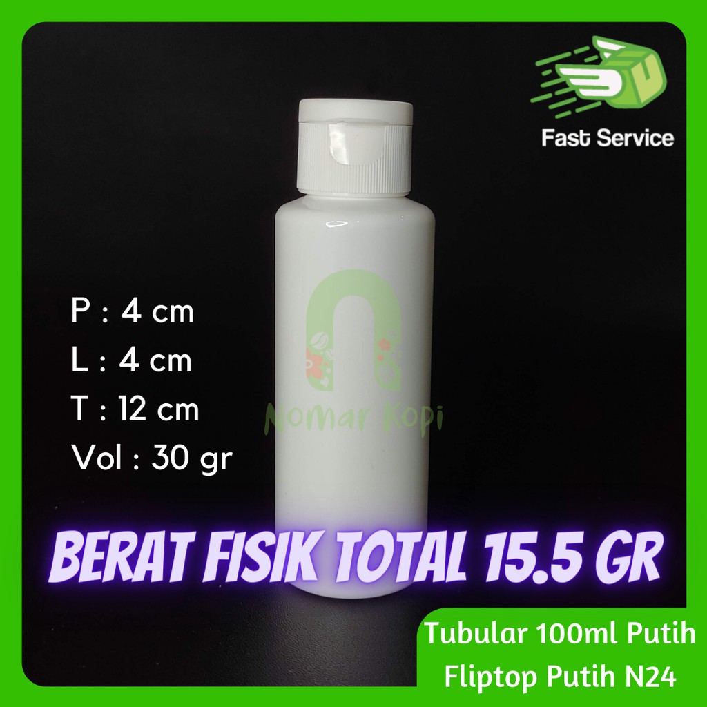 Botol 100ML RF PUTIH Fliptop