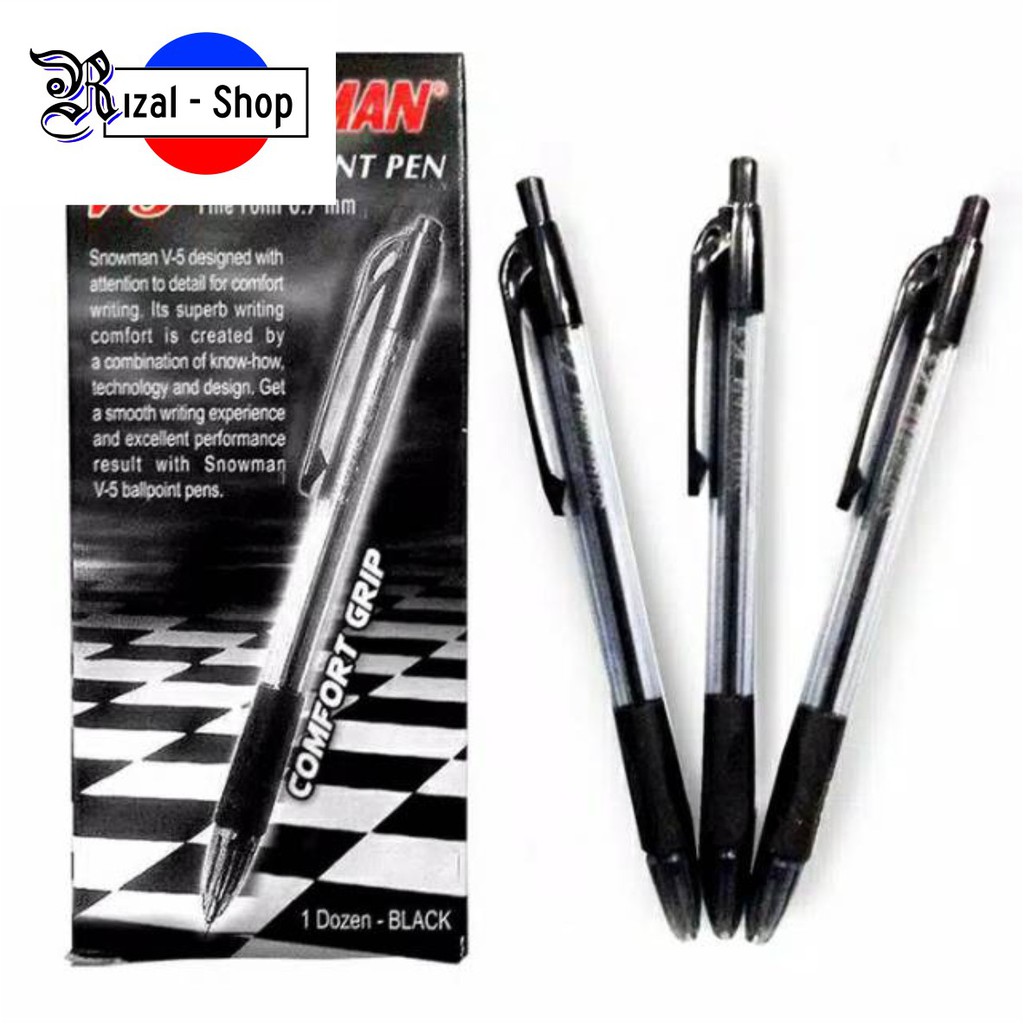 

Snowman Ballpoint Pen V5 0.7mm Pulpen/Bolpen Cetekan