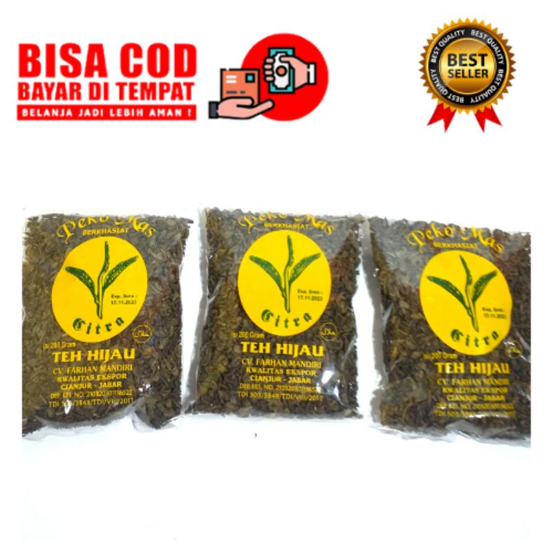 

Peko Mas Teh Hijau Citra Gold Super Premium/Teh hijau Peko Mas gold/Teh Herbal Pelangsing Alami