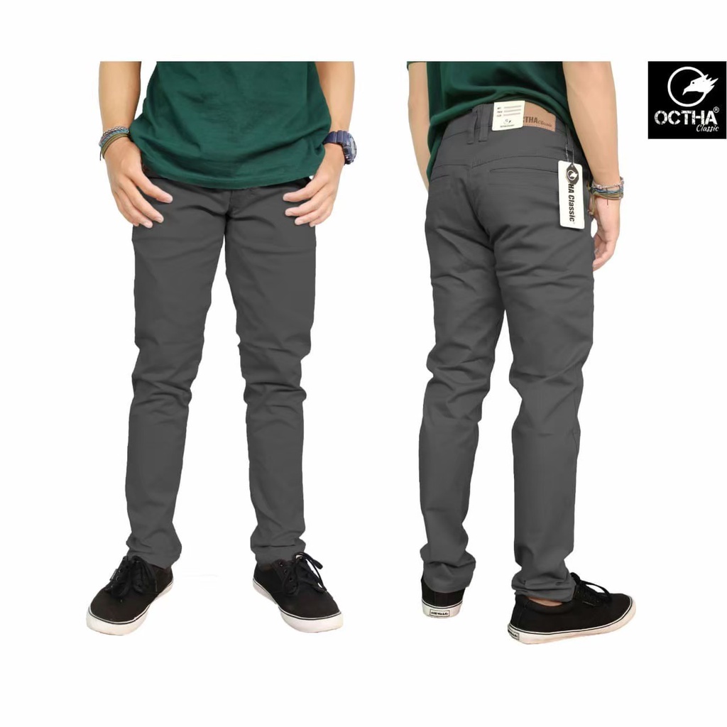 CELANA CHINO PANJANG PRIA DEWASA SLIMFIT STRECH  CELANA CHINO KERJA