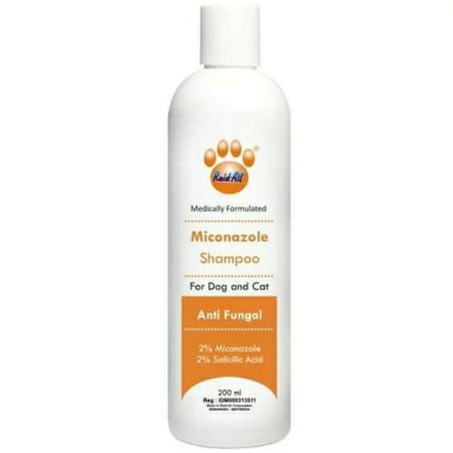 Shampoo Anti Jamur Miconazole 200ML Anjing Kucing Shampo Sampo 200 ML Raid All