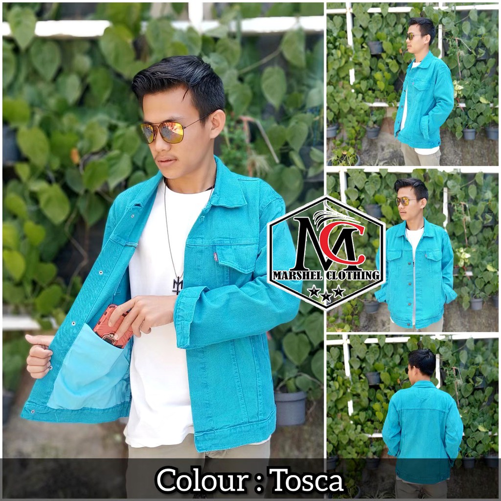 RCL - Jaket Jeans Denim Coklat Tutung Pria Wanita Big Size Jumbo M.L.XL.XXL Bahan Jeans Tebal Gratis Ongkir Harga Termurah