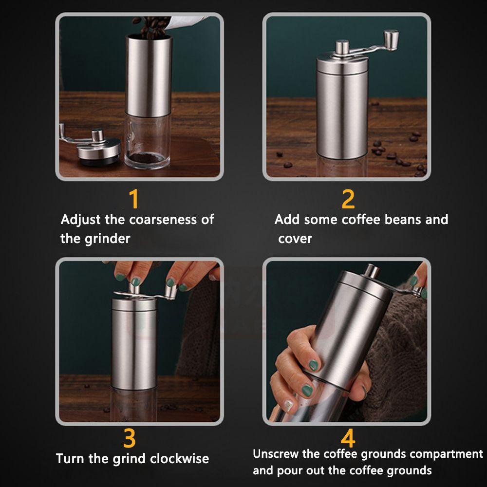 Alat Penggiling Kopi Manual Bahan Stainless Steel