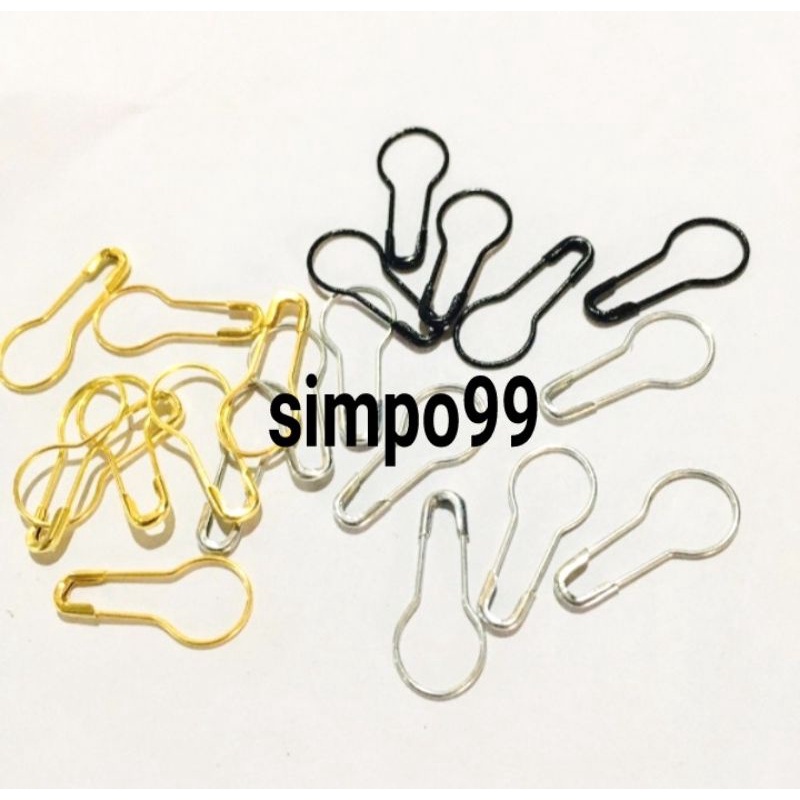 SMP99 - Peniti Bohlam Hijab 50 Pcs + Cup / Peniti Hijab / Peniti Labu / Peniti Jilbab Anti Nyangkut / Pear Safety Pins / Eping Peniti Hijab / Peniti Bohlam Premium / Peniti Anti Nyangkut / Peniti Terlaris / Pin Hijab