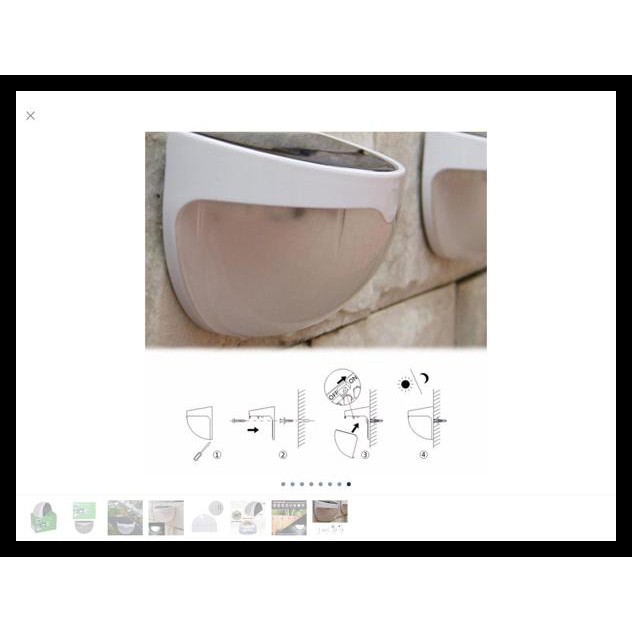 DR74 LAMPU DINDING TERAS SOLAR CELL TENAGA SURYA MATAHARI MINI 6 LED 6BC5