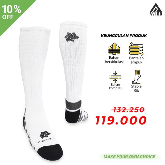 Tiento Kaos Kaki Futsal Panjang Kaos Kaki Lari Long Compressions Socks Running Socks Kaos Kaki Ketat