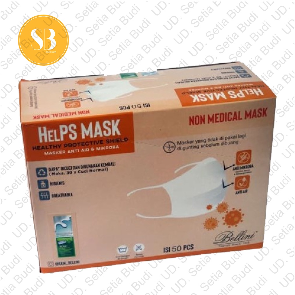 Masker Bellini Non Medis Anti Microbial &amp; Anti Air