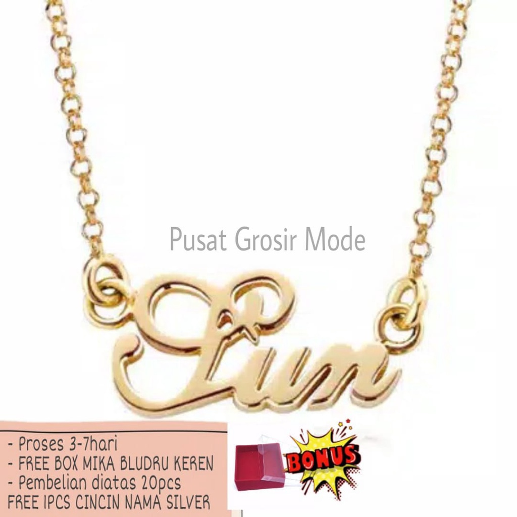 KALUNG NAMA PERHIASAN NAMA GOLD / SILVER PGM KN30