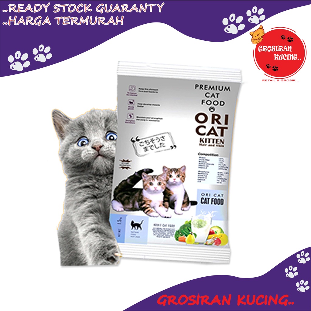 Makanan Anak Kucing ORI Cat for Kitten Kibble Ikan 500Gram