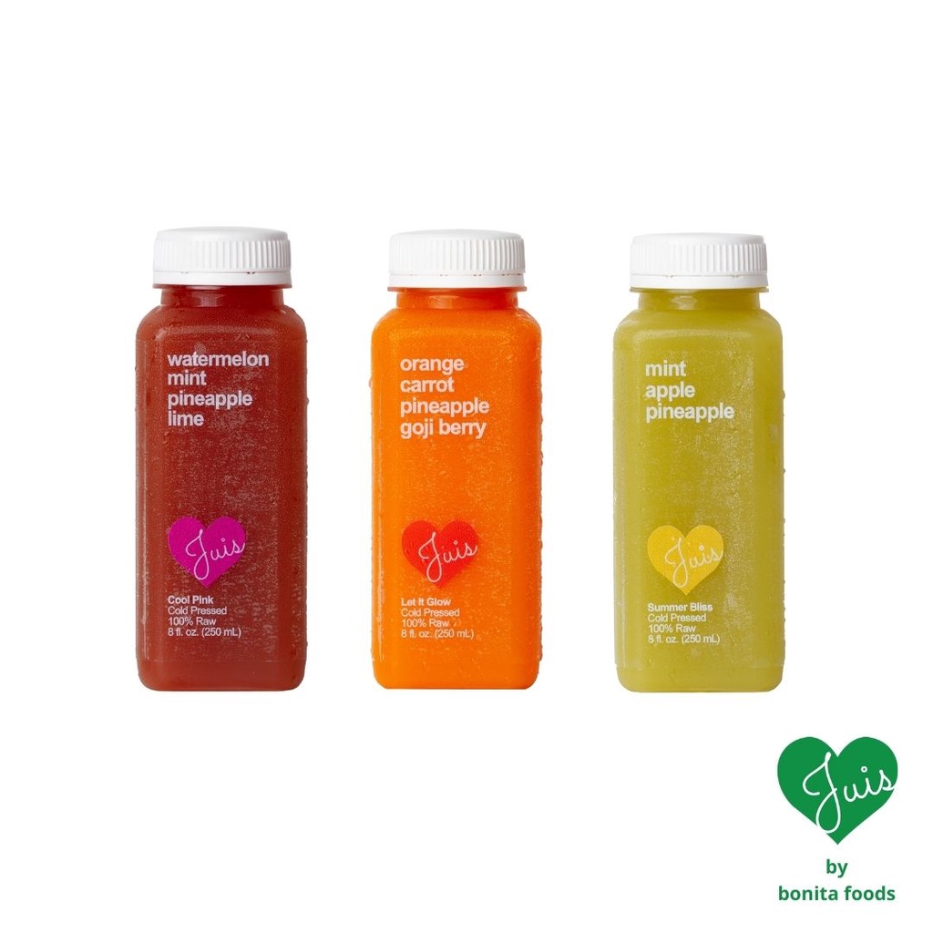 

Juis - Paket Vitamin C Booster - 3 botol 250 ml (Cold-Pressed Juice / Jus)