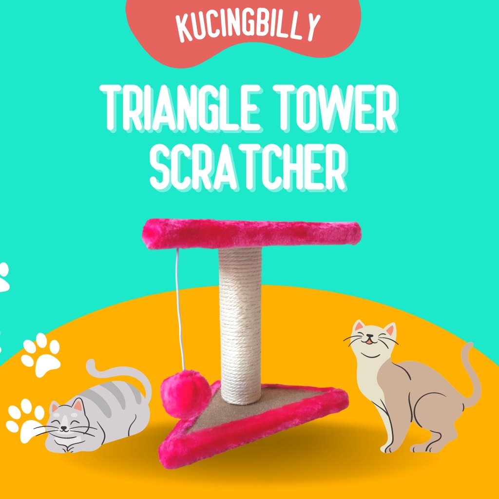 Triangle tower scratcher