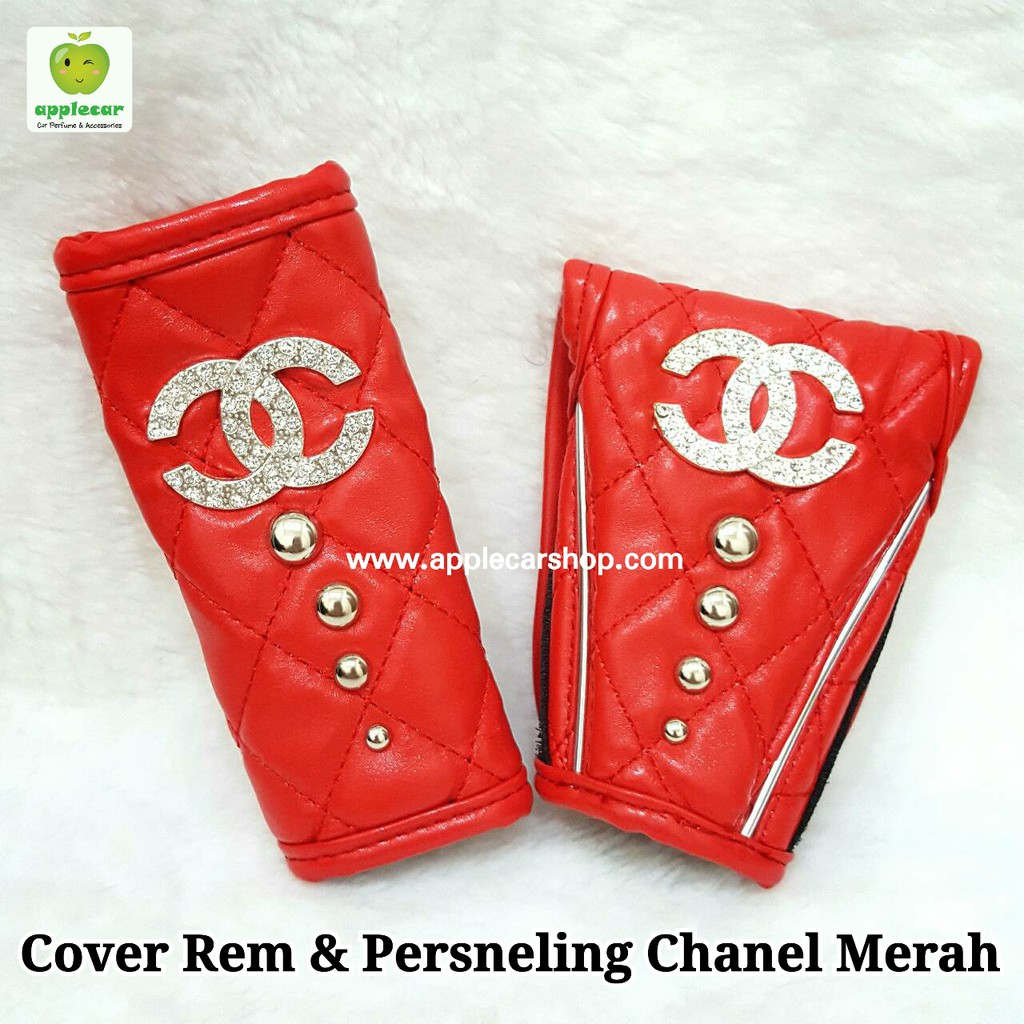 Cover / Sarung Persneling Dan Rem Tangan Chanel Berlian Pink