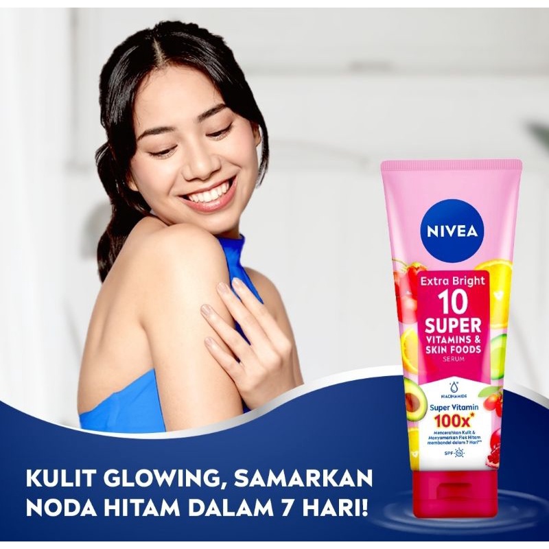 Nivea Extra Bright 10 Body Serum/Body Lotion Terbaru 180ml