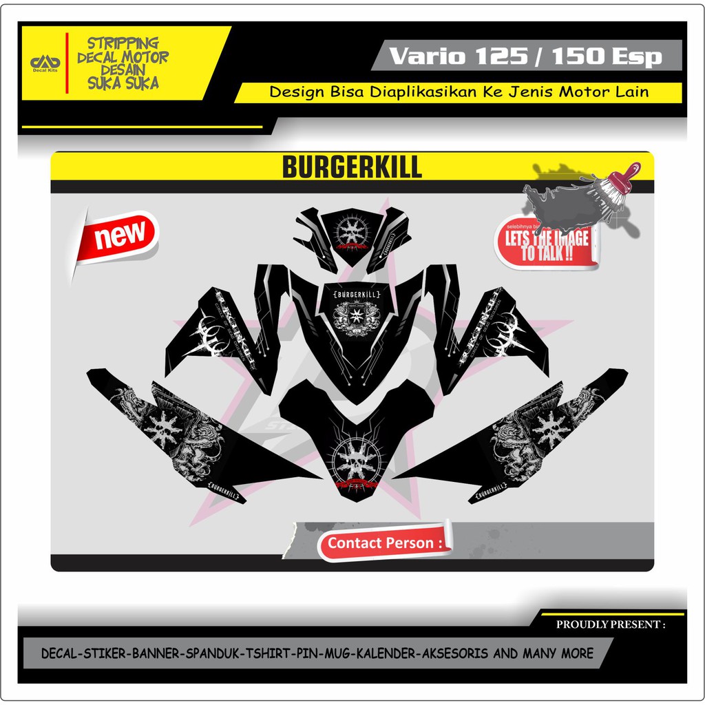 Decal Sticker Motor Vario 150 Esp Sticker Vario 125 Esp