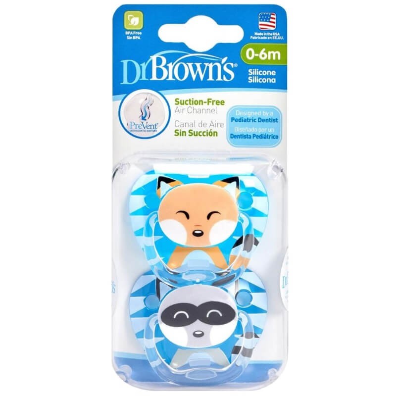 Dr. Brown's Printed Shield Pacifier Stage 1 (0-6M) Ready Pilihan Warna