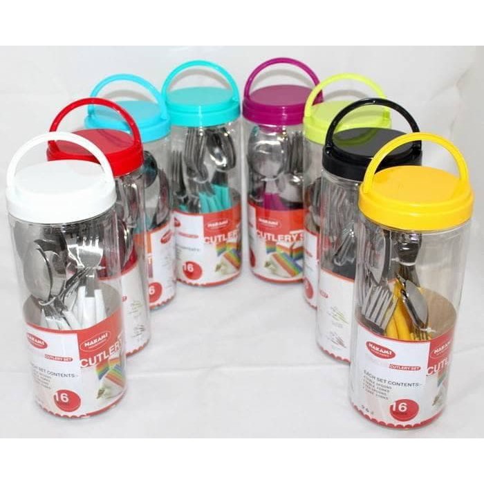 Sendok Garpu Makan Set Stainless Nakami 16 pcs